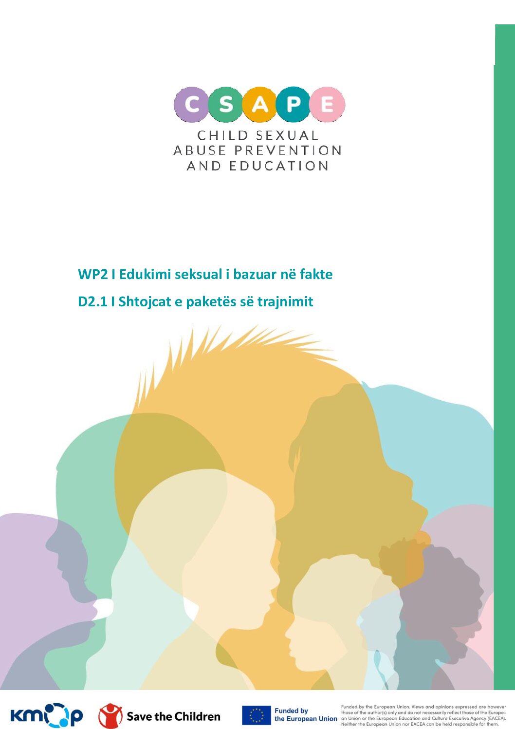 Edukimi seksual bazuar ne fakte. Anekset e Modulit te Trajnimit pdf